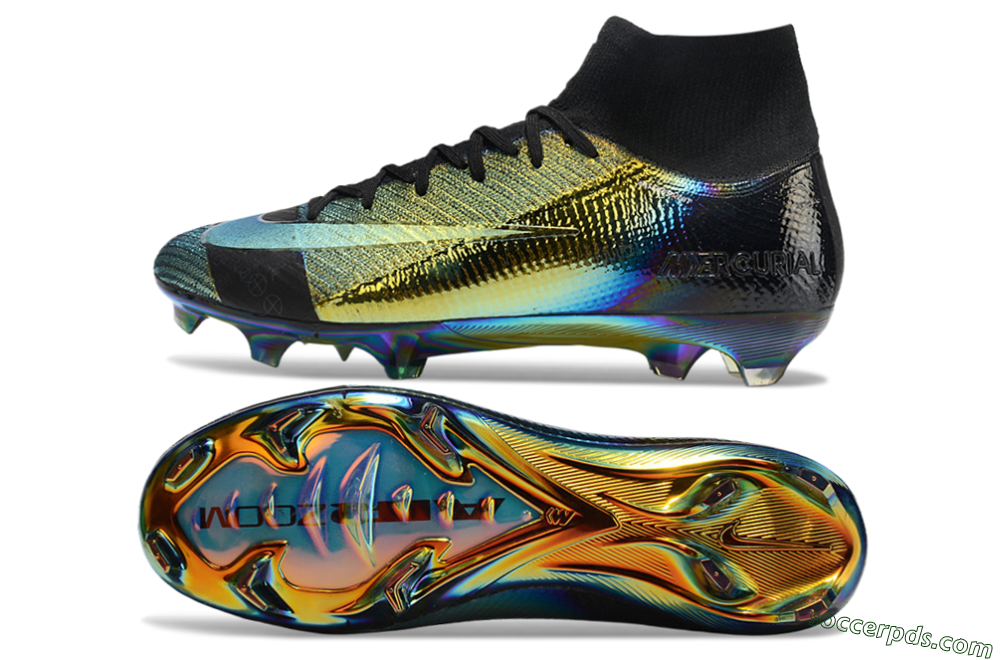 Nike Air Zoom Mercurial Superfly 10 Elite FG High-Tops Football Boots - Laser/Black/Gold 0