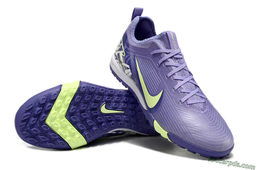 Nike Air Zoom Mercurial Vapor 16 Pro TF Low-Tops Football Shoes - Purple/Yellow/White 4