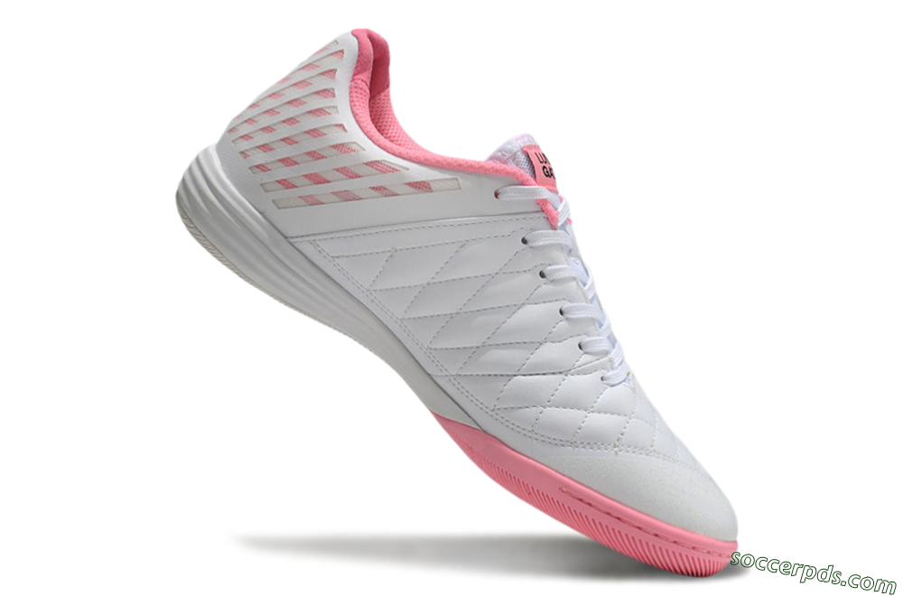 Nike Lunar Gato 2 IC Low-Tops Football Shoes - White/Pink/Black 5