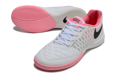 Nike Lunar Gato 2 IC Low-Tops Football Shoes - White/Pink/Black