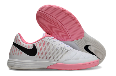 Nike Lunar Gato 2 IC Low-Tops Football Shoes - White/Pink/Black