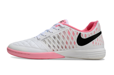 Nike Lunar Gato 2 IC Low-Tops Football Shoes - White/Pink/Black