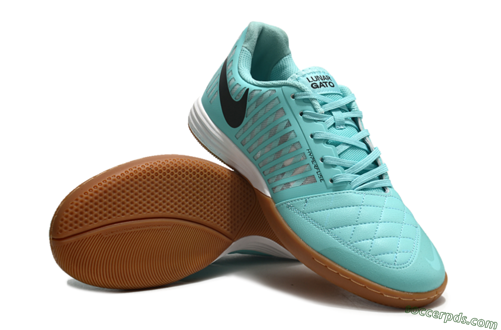 Nike Lunar Gato 2 IC Low-Tops Football Shoes - Blue/Black/White 4