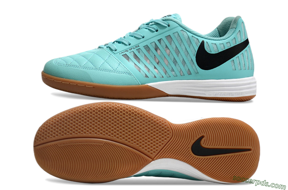Nike Lunar Gato 2 IC Low-Tops Football Shoes - Blue/Black/White 0