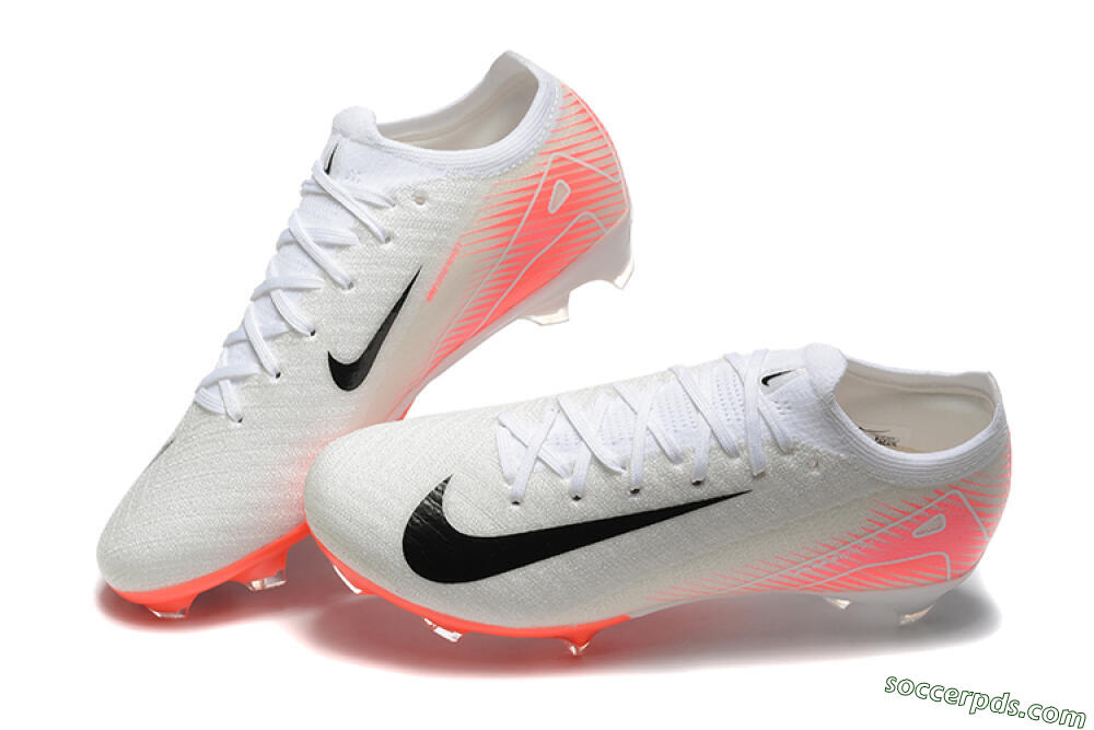 Nike Air Zoom Mercurial Vapor 16 Elite FG Low-Tops Football Boots - White/Black/Pink 6