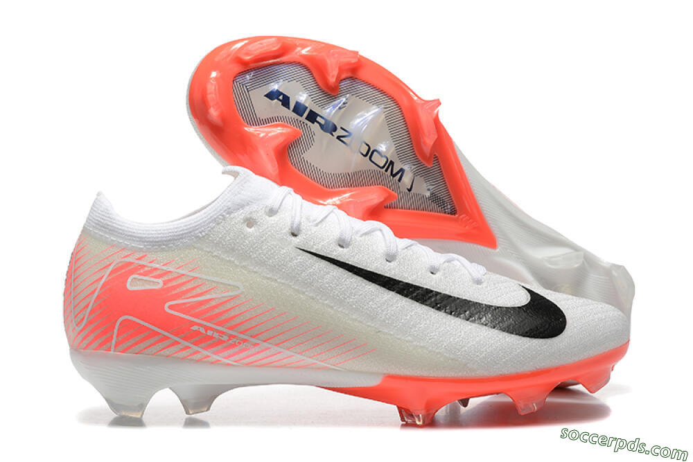 Nike Air Zoom Mercurial Vapor 16 Elite FG Low-Tops Football Boots - White/Black/Pink 1