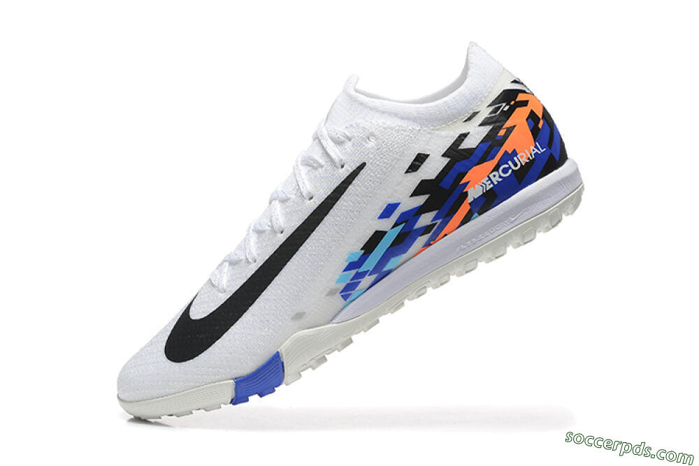 Nike Air Zoom Mercurial Vapor 16 Elite TF Low-Tops Football Shoes - White/Blue/Black 8