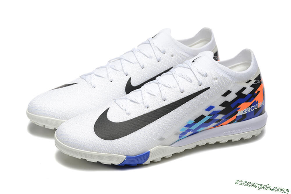 Nike Air Zoom Mercurial Vapor 16 Elite TF Low-Tops Football Shoes - White/Blue/Black 5