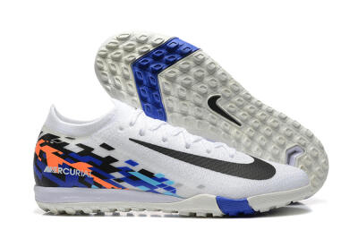 Nike Air Zoom Mercurial Vapor 16 Elite TF Low-Tops Football Shoes - White/Blue/Black