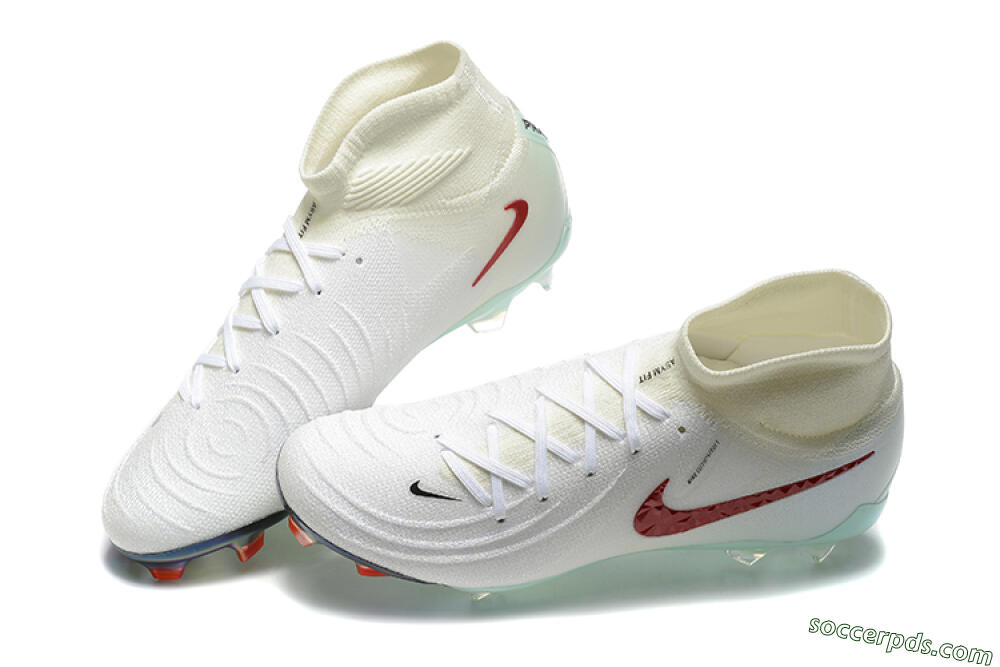Nike Phantom Luna Elite NU FG High-Tops Football Boots - White/Red/Jade 6