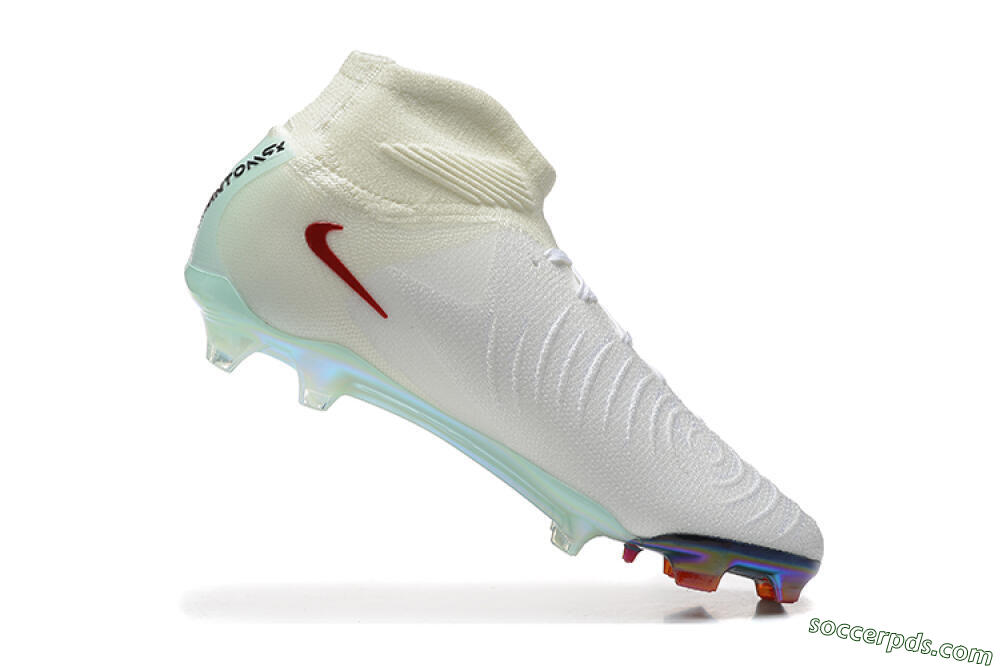 Nike Phantom Luna Elite NU FG High-Tops Football Boots - White/Red/Jade 7