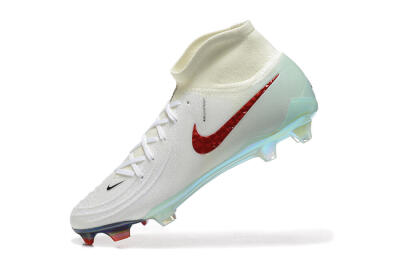 Nike Phantom Luna Elite NU FG High-Tops Football Boots - White/Red/Jade