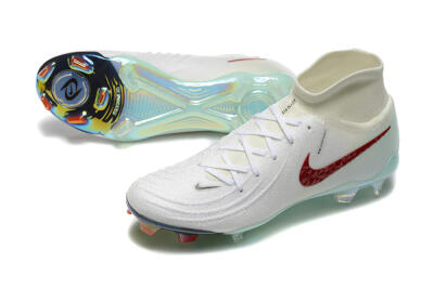 Nike Phantom Luna Elite NU FG High-Tops Football Boots - White/Red/Jade