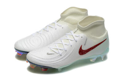 Nike Phantom Luna Elite NU FG High-Tops Football Boots - White/Red/Jade