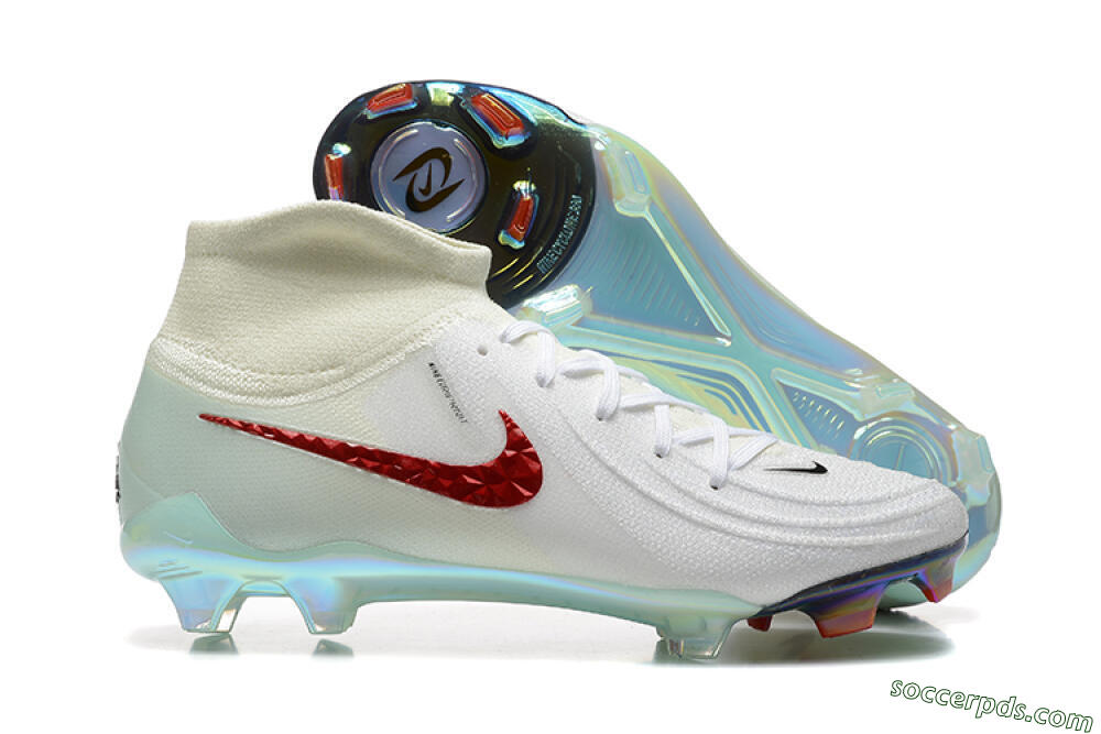 Nike Phantom Luna Elite NU FG High-Tops Football Boots - White/Red/Jade 1