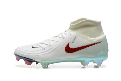 Nike Phantom Luna Elite NU FG High-Tops Football Boots - White/Red/Jade