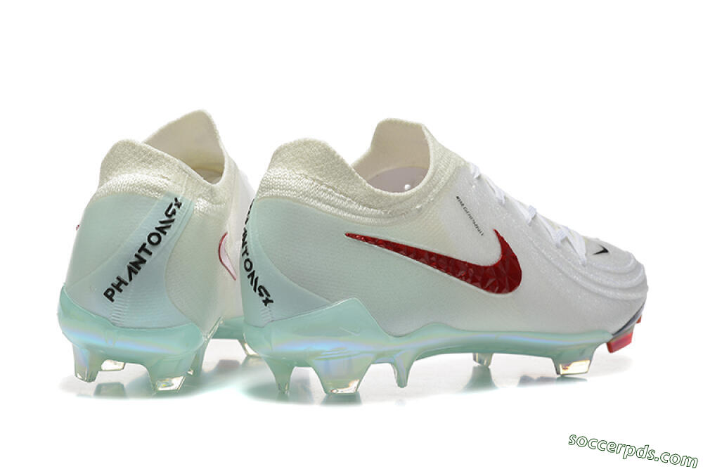 Nike Phantom Luna Elite FG Low-Tops Football Boots - White/Red/Jade 9