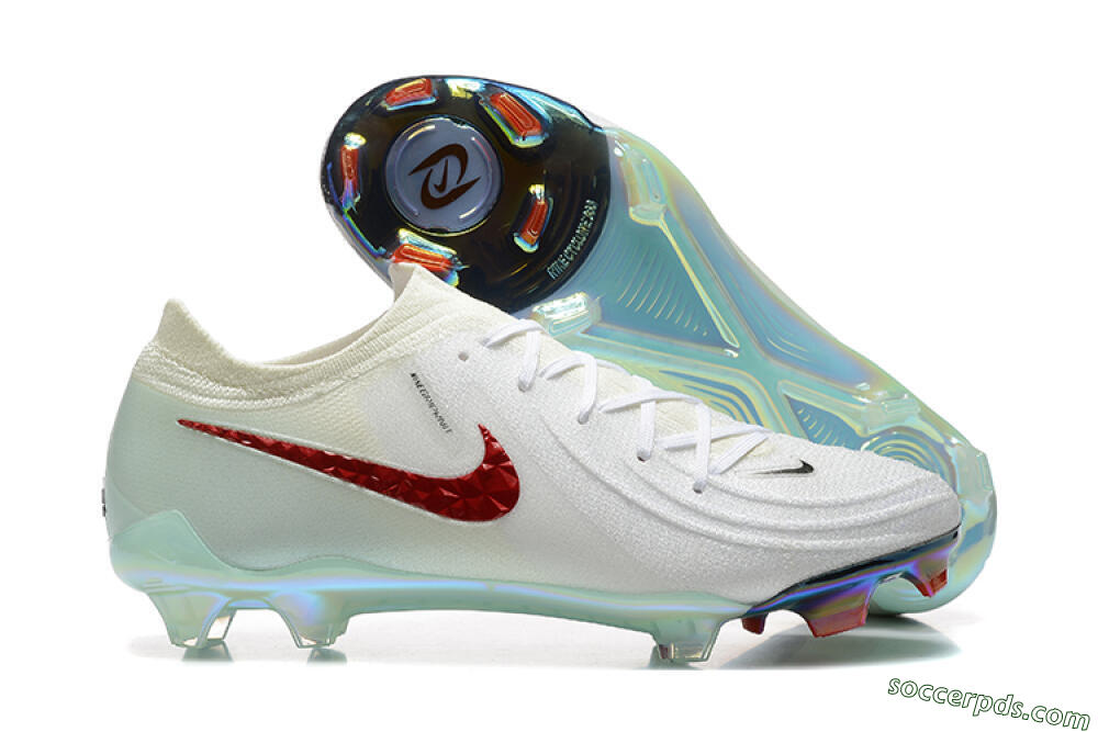 Nike Phantom Luna Elite FG Low-Tops Football Boots - White/Red/Jade 1