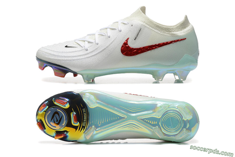 Nike Phantom Luna Elite FG Low-Tops Football Boots - White/Red/Jade 0
