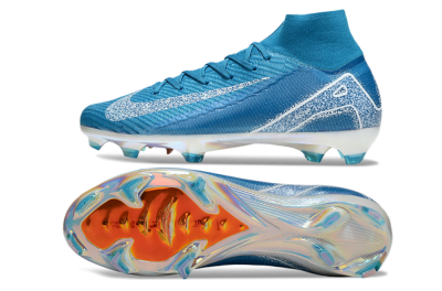 Nike Air Zoom Mercurial Superfly 10 Elite FG High-Tops Football Boots - Blue/White/Gold