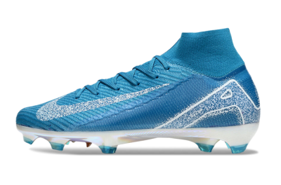 Nike Air Zoom Mercurial Superfly 10 Elite FG High-Tops Football Boots - Blue/White/Gold