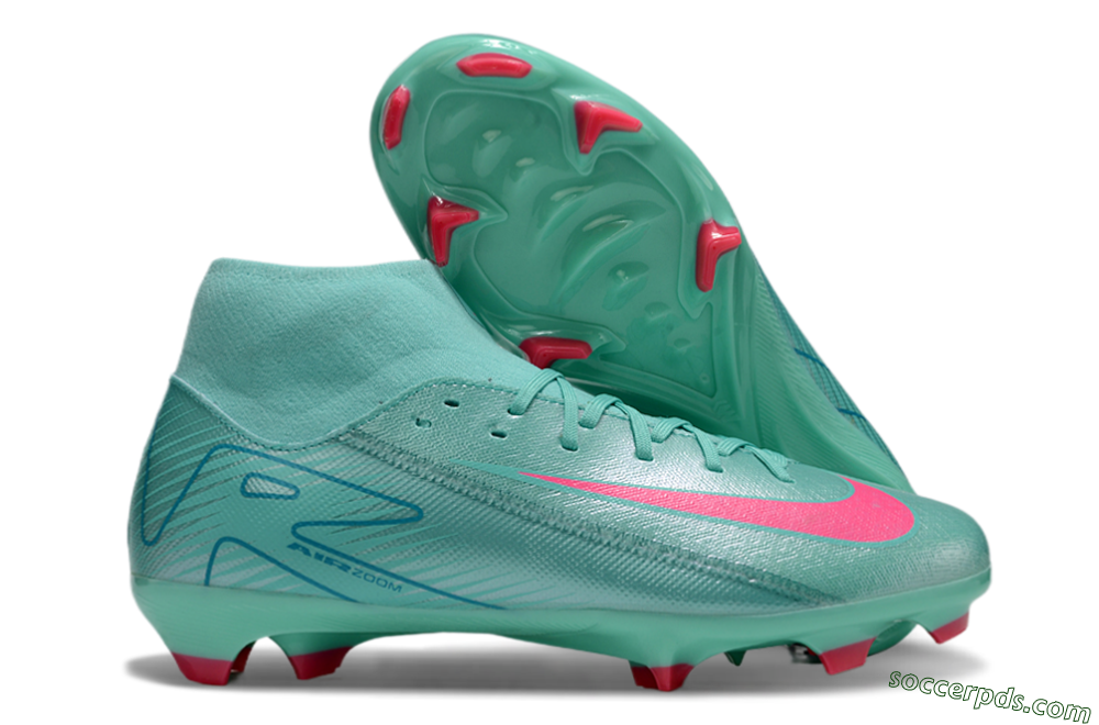 Nike Air Zoom Mercurial Superfly 10 Elite FG High-Tops Football Boots - Jade/Pink/Blue 1