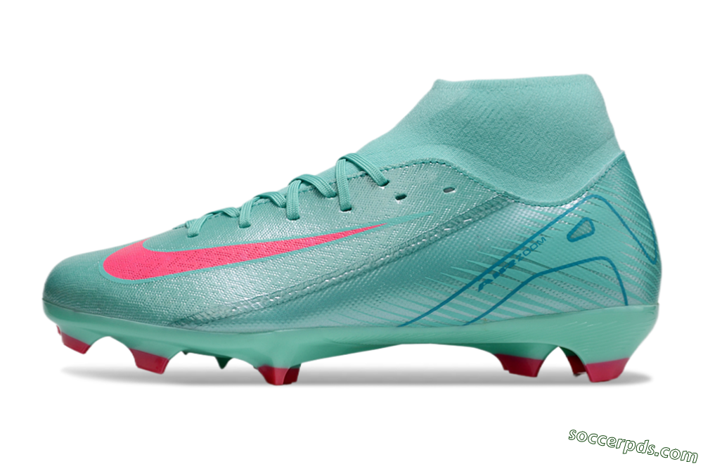 Nike Air Zoom Mercurial Superfly 10 Elite FG High-Tops Football Boots - Jade/Pink/Blue 2