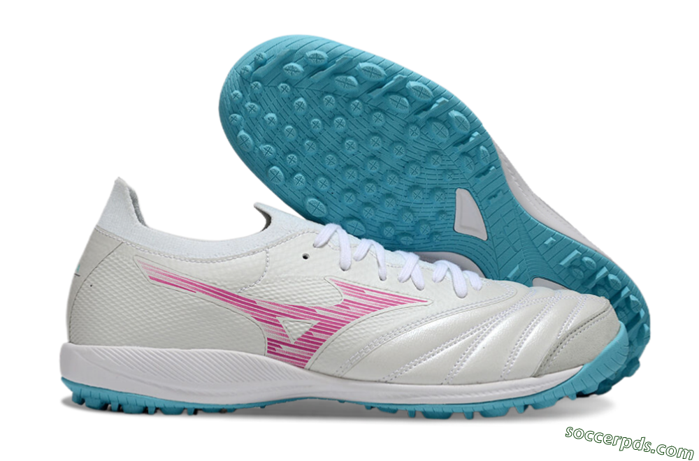 Mizuno Morelia Neo Sala M8 TF Low-Tops Football Shoes - Beige/Pink/Grey 1