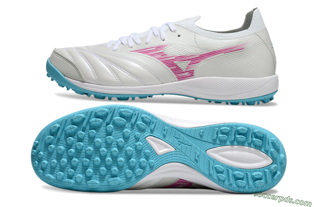 Mizuno Morelia Neo Sala M8 TF Low-Tops Football Shoes - Beige/Pink/Grey 0