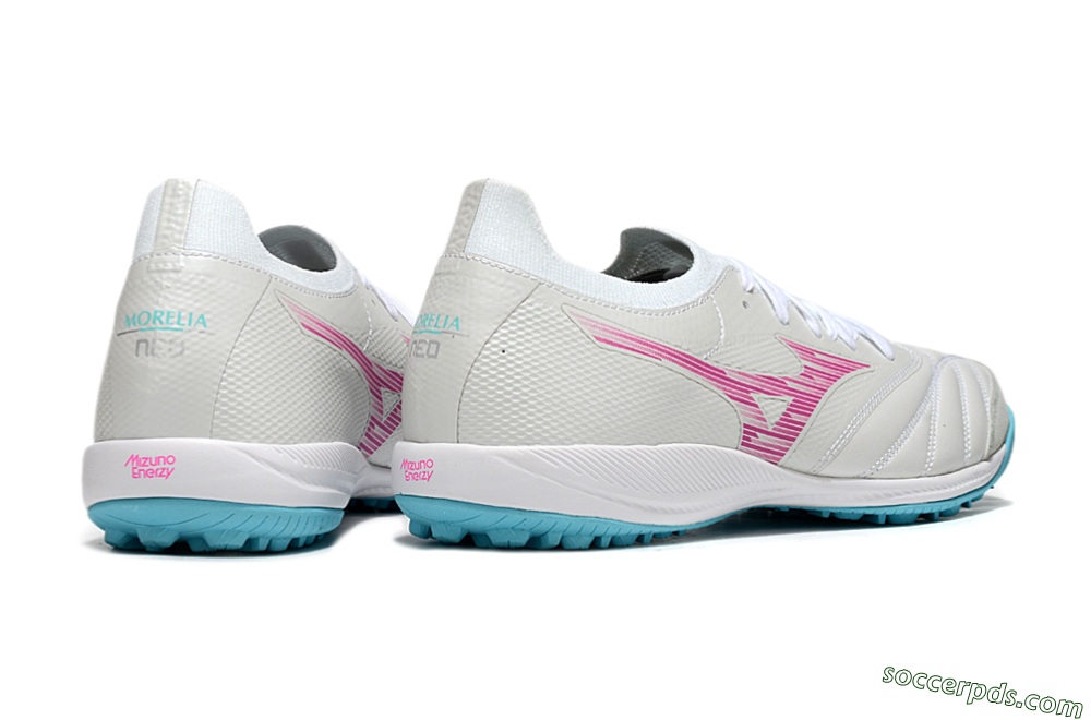 Mizuno Morelia Neo Sala M8 TF Low-Tops Football Shoes - Beige/Pink/Grey 6