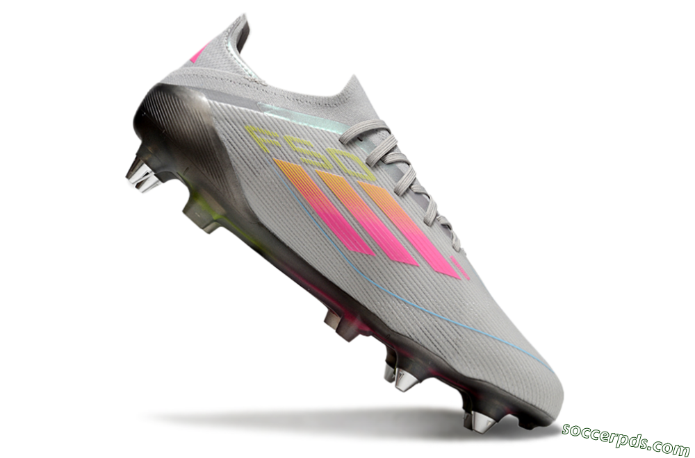 Adidas F50 Elite SG Low-Tops Football Boots - Grey/Pink/Yellow 3