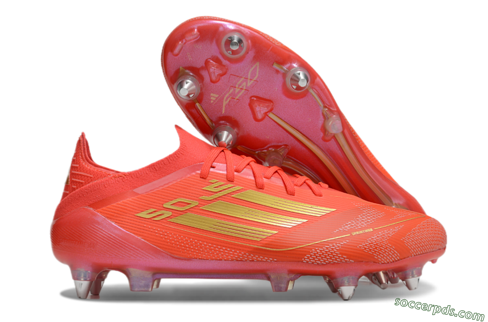 Adidas F50 Elite SG Low-Tops Football Boots - Red/Gold 1