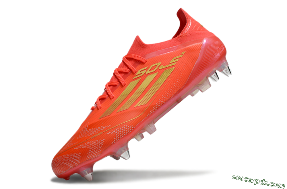 Adidas F50 Elite SG Low-Tops Football Boots - Red/Gold 5