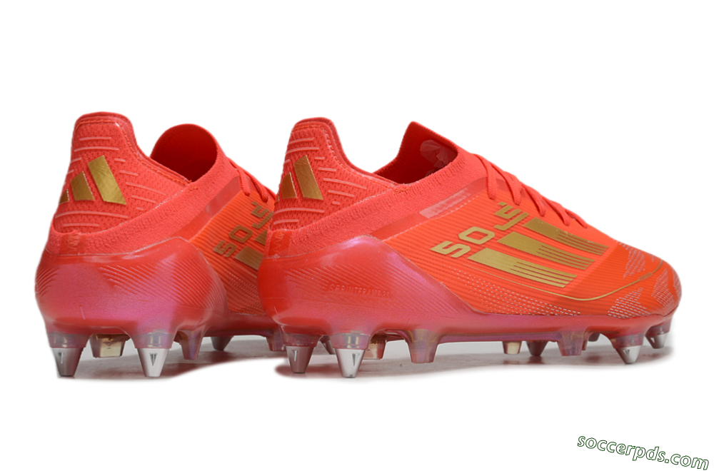 Adidas F50 Elite SG Low-Tops Football Boots - Red/Gold 6