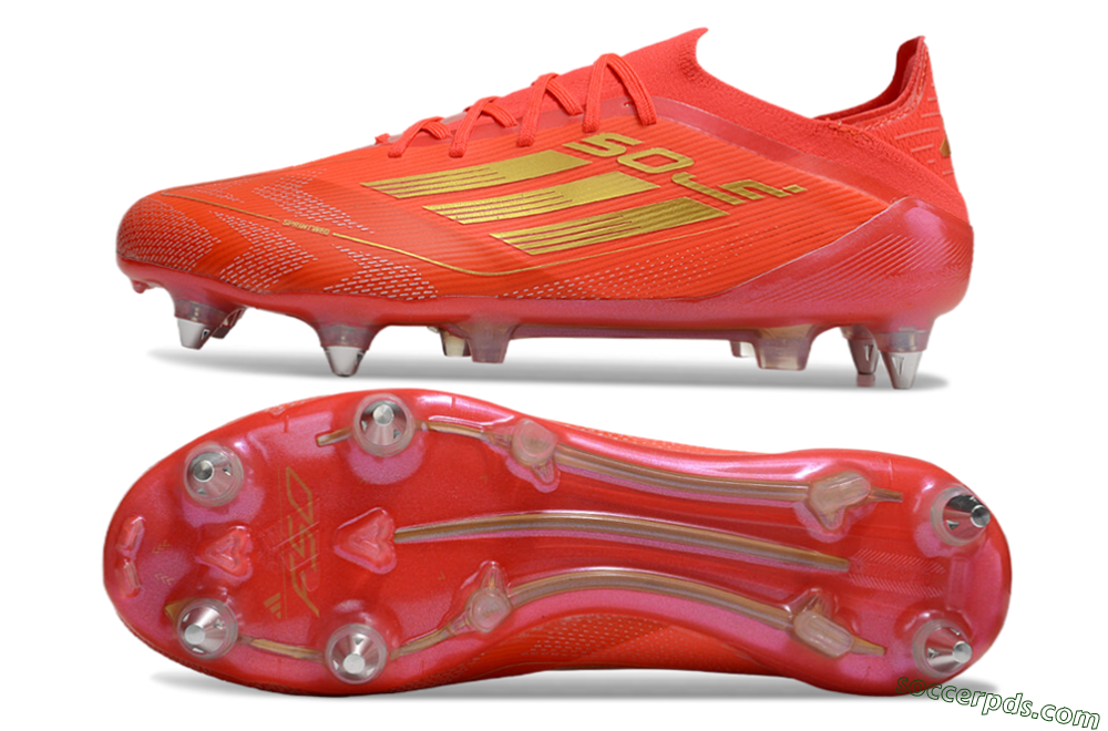 Adidas F50 Elite SG Low-Tops Football Boots - Red/Gold 0