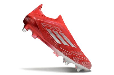 Adidas F50 Elite Laceless SG Low-Tops Football Boots - Red/Silver