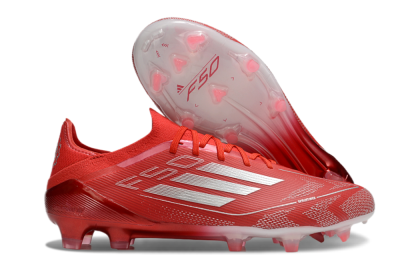 Adidas F50 Elite FG Low-Tops Football Boots - Red/Silver