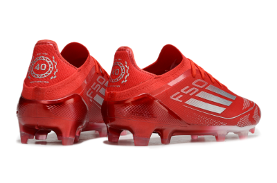 Adidas F50 Elite FG Low-Tops Football Boots - Red/Silver