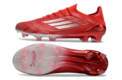 Adidas F50 Elite FG Low-Tops Football Boots - Red/Silver