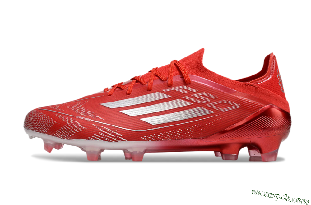 Adidas F50 Elite FG Low-Tops Football Boots - Red/Silver 2
