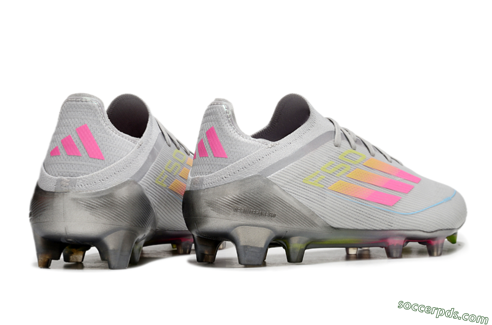 Adidas F50 Elite FG Low-Tops Football Boots - Grey/Pink/Yellow 6