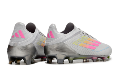 Adidas F50 Elite FG Low-Tops Football Boots - Grey/Pink/Yellow