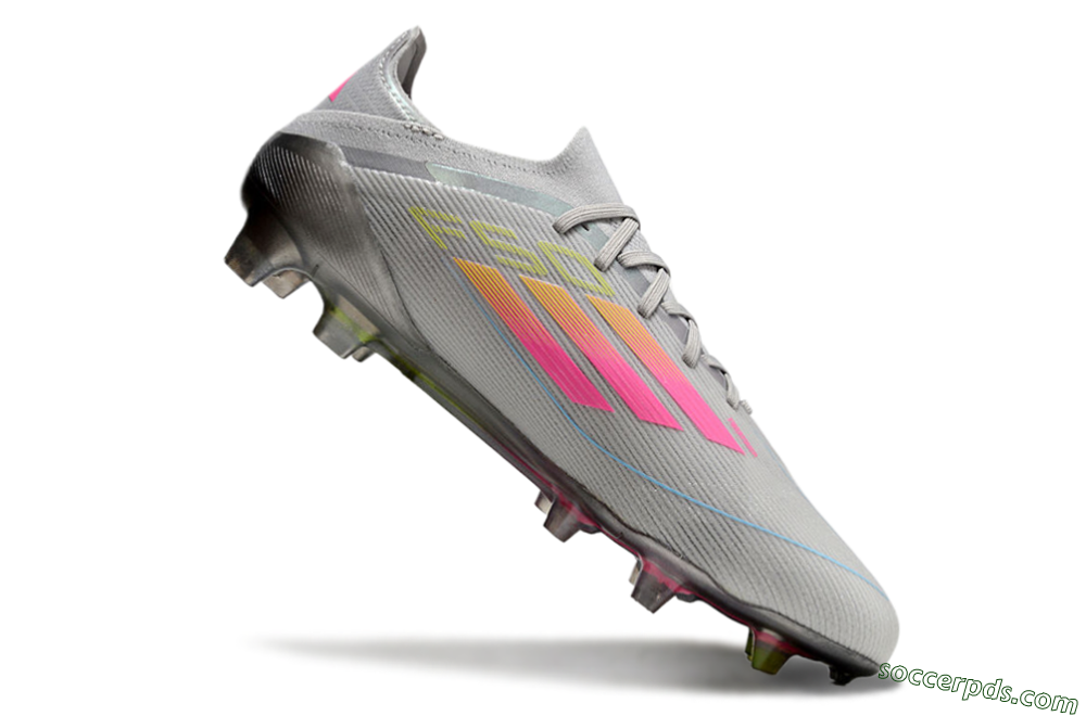 Adidas F50 Elite FG Low-Tops Football Boots - Grey/Pink/Yellow 4