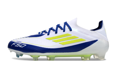 Messi x Adidas F50 Elite FG Low-Tops Football Boots - White/Blue/Yellow