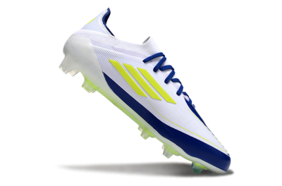 Messi x Adidas F50 Elite FG Low-Tops Football Boots - White/Blue/Yellow