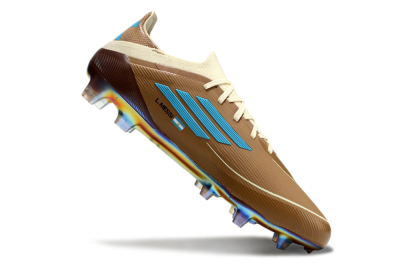 Messi x Adidas F50 Elite Benito FG Low-Tops Football Boots - Brown/White/Blue