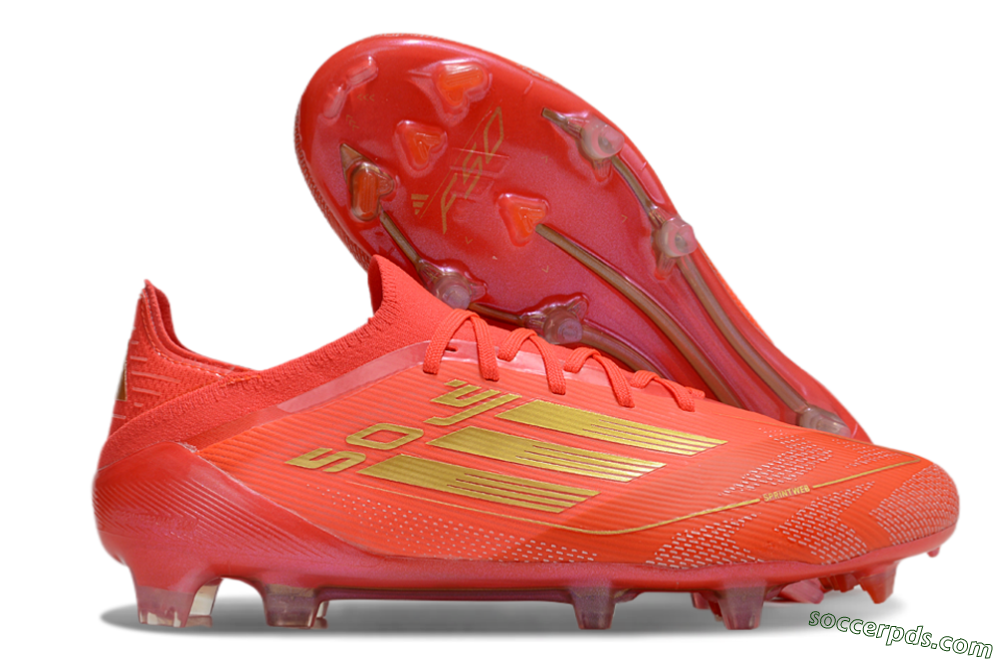 Adidas F50 Elite FG Low-Tops Football Boots - Red/Gold 1