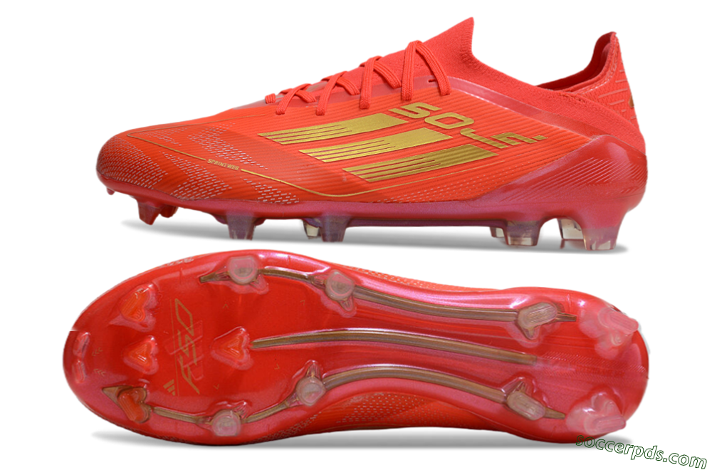 Adidas F50 Elite FG Low-Tops Football Boots - Red/Gold 0