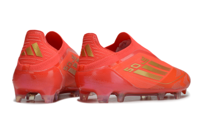 Adidas F50 Elite Laceless FG Low-Tops Football Boots - Red/Gold