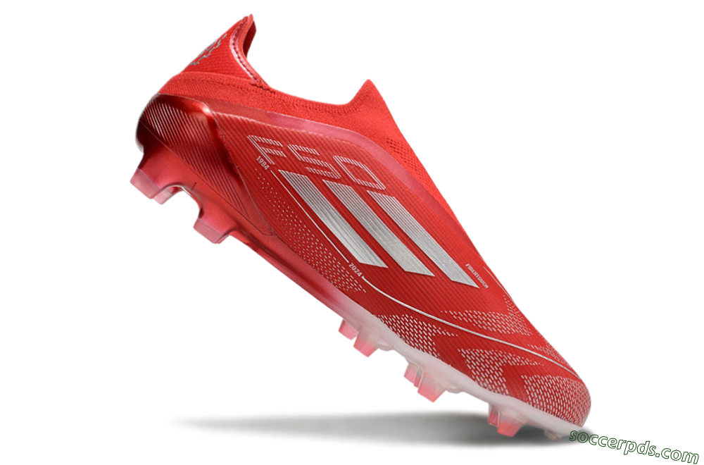 Adidas F50 Elite Laceless FG Low-Tops Football Boots - Red/Silver 4